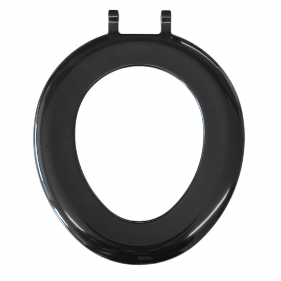 Celmac Saxon Standard Close Seat Only With Plastic Bottom Fix Hinge Black SSA61BL