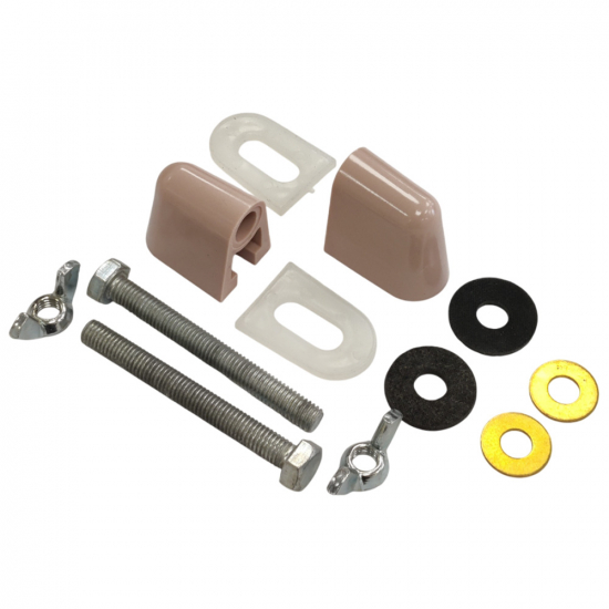 Celmac Bottom Fixing Universal Bakelite Toilet Seat Hinge Set Whisky KMPP2-WHS
