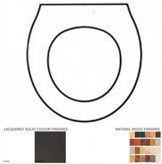Lefroy Brooks Lissa Doon Solid Wood Replacement Toilet Seat & Cover BB.LEF.LIS
