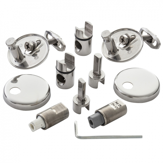 Ideal Standard Create Edge Soft Close Toilet Seat Hinge & Damper Set Chrome EV265AA