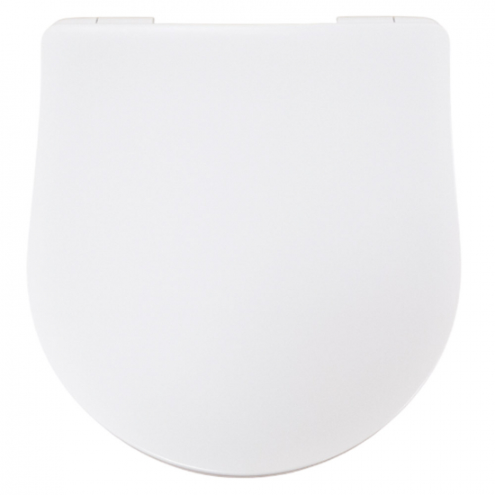 FixRite D-Line Thin Short Fit Soft Close Toilet Seat & Cover White FR128000