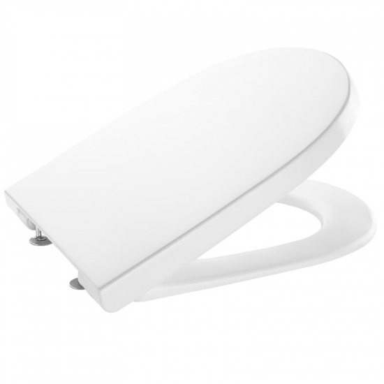 Roca The Gap Round Compact Standard Closing Toilet Seat & Cover White A801D20001