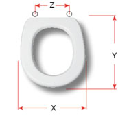 Dolomite Lago Replacement Toilet Seat Polyester Resin S409P01/A