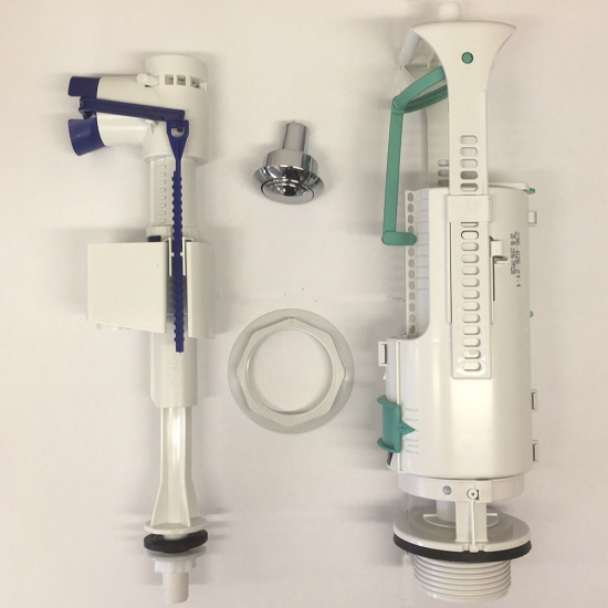 Duravit D-Code Cistern Internals Included Flush Valve Filler Valve and Flush Button 0075391094