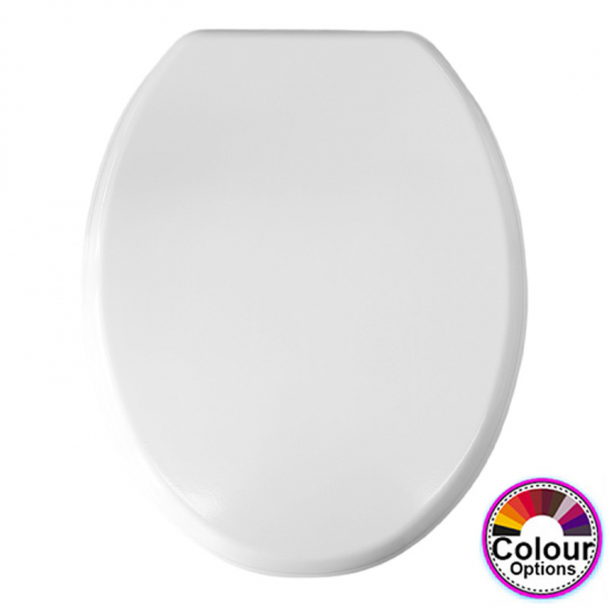 Choice Luxury Heavy Duty Moulded Wood Toilet Seat  & Cover CMSPMWH White