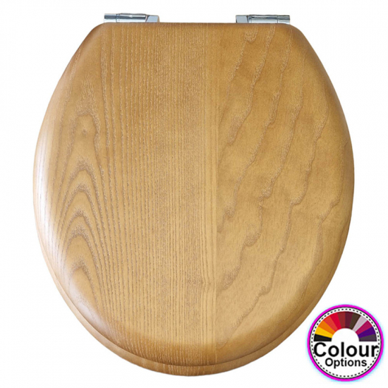 Burlington Wood Soft Close Toilet Seat & Cover Oak S16