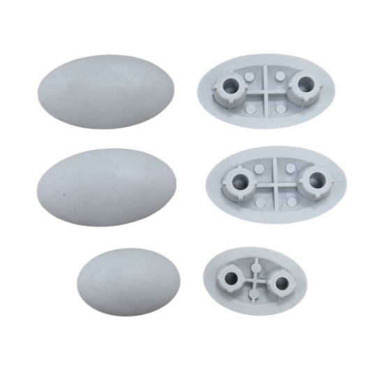 Villeroy & Boch Helios Toilet Seat and Cover Buffer Set Grey 92209000