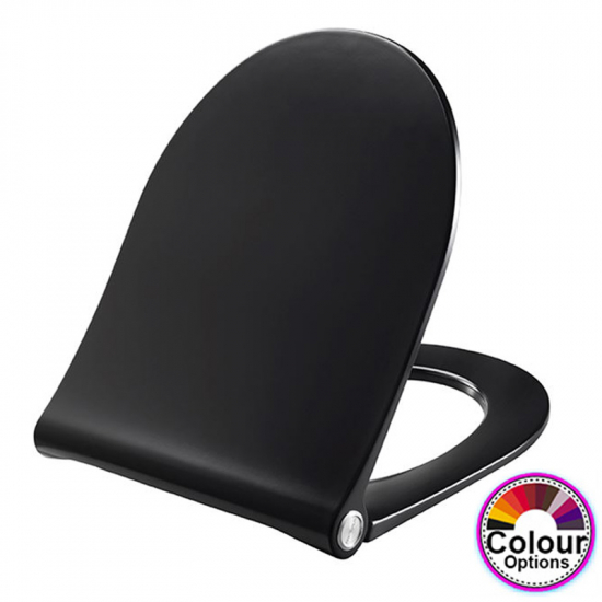 Pressalit Sway D2 Soft Close With Lift Off Top Fixing Toilet Seat & Cover Black 994001-DF4999