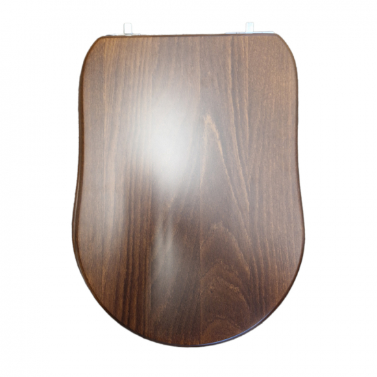 Flaminia Efi Soft Close Toilet Seat & Cover Solid Wood Walnut 23N/CR
