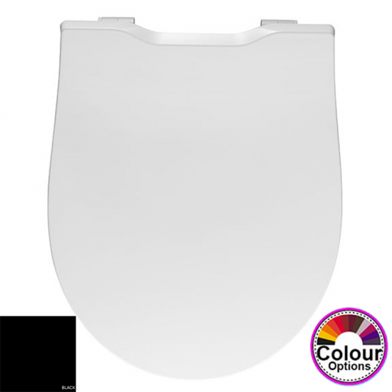 Pressalit Objecta Pro Polygiene Standard Close Bottom Fixing Toilet Seat & Cover Black 990111-DF7999