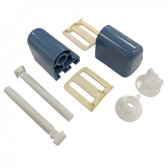Celmac DPP1 Bottom Fixing Universal Bakelite Toilet Seat Hinge Set Burmuda Blue DPP1-BUR