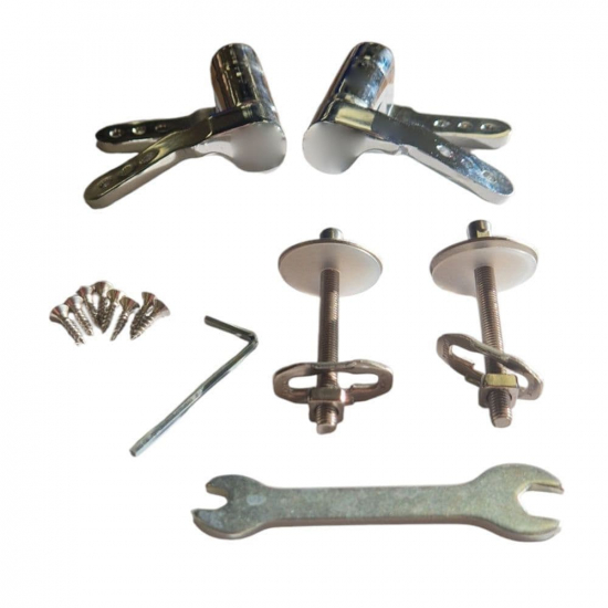 Bauhaus Waldorf Soft Close Toilet Seat Hinge Set Chrome HI6105EE2