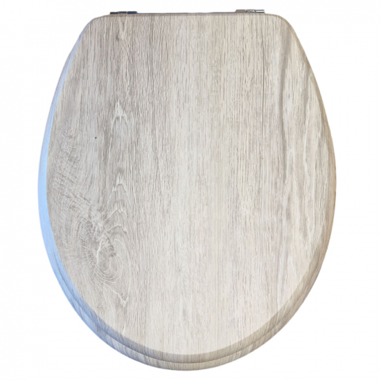 EuroShowers MDF Standard Close Toilet Seat & Cover Grey Oak 82800