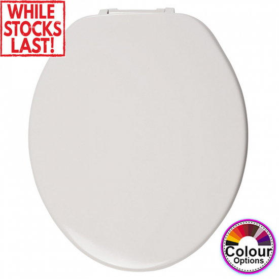 Celmac Tamar Standard Close Toilet Seat & Cover With Plastic Bottom Fix Hinge White STA11WH