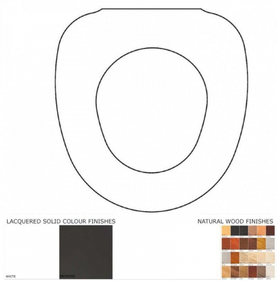 Twyford Albany Solid Wood Replacement Toilet Seat & Cover BB.TWY.ALB