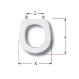 Gravena Rhonda Replacement Toilet Seat Polyester Resin S415P01