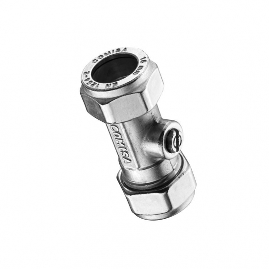 Ideal Standard Isovalve 15mm chrome servicing valve with outlet for copper S9005AA
