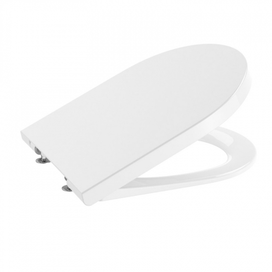 Roca Inspira Round Compact Supralit Soft Close Toilet Seat & Cover White A80152C00B