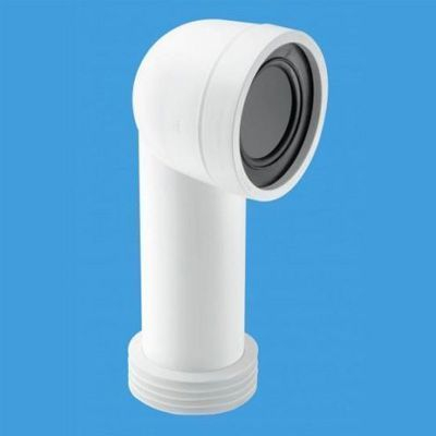 McAlpine Rigid 90 Deg Bent Toilet Pan Connector - WC-CON8