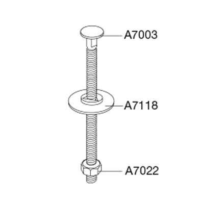 Pressalit 3 Mounting Set For Sphinx Ravenna Toilet - A9229