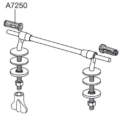 Pressalit Projecta D 171 Institutional Fixed Bottom Fix Toilet Seat Hinge Set D28999