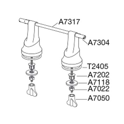 Pressalit Projecta Pro 896 Raised Bottom Fix Toilet Seat Hinge Set DC9999