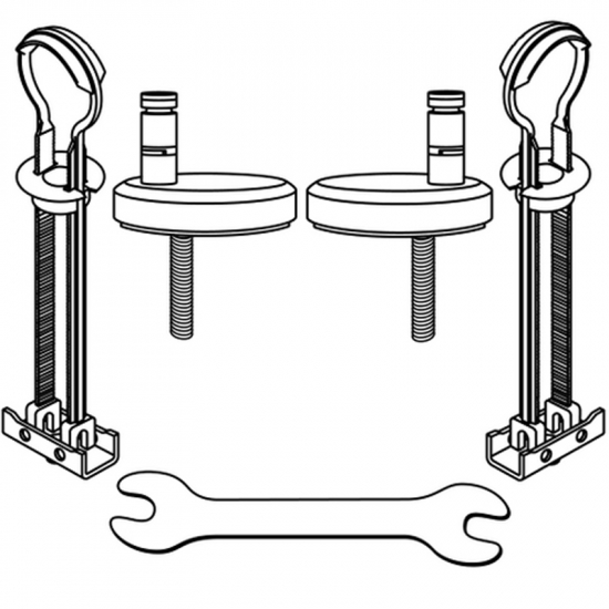 Pressalit 300 Slim Top Fix Toilet Seat Hinge Set DG6999