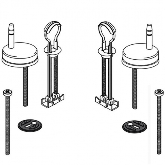 Pressalit Delight 592 Top Fix Universal Flex Toggle Toilet Seat Hinge Set D02999