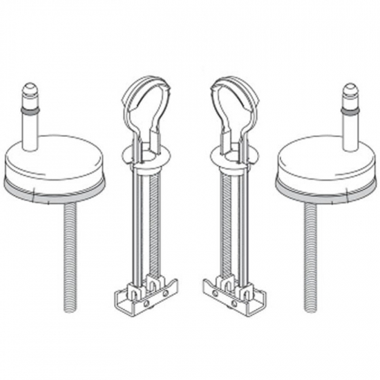 Pressalit 720 Universal Top Fix Toilet Seat Toggle Hinge Set D75999