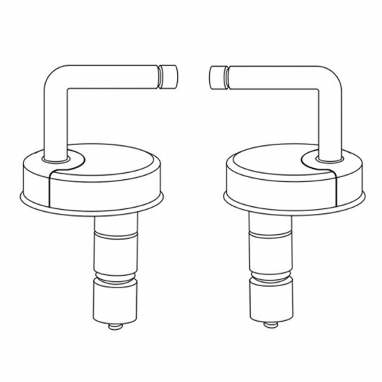 Pressalit Objecta 540/530 Top Fix Toilet Seat Hinge Set D43P999