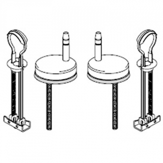 Pressalit Universal Top Fix Toilet Seat Toggle Hinge Set D60999