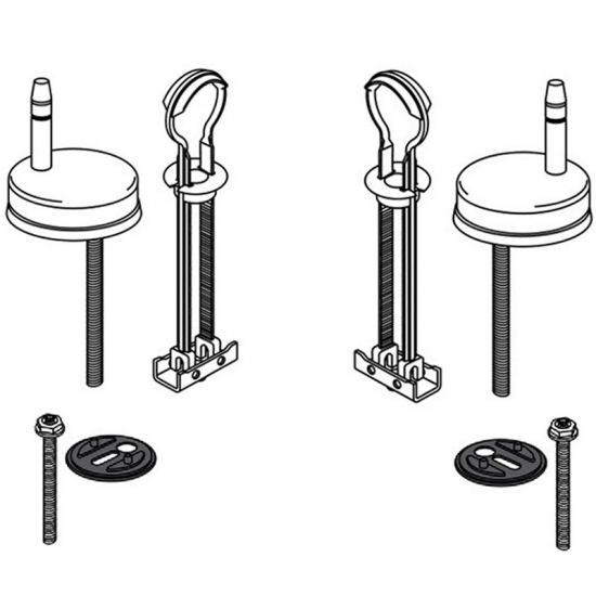 Pressalit Top Fix Toilet Seat Hinge Set D69999