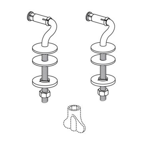 Pressalit Objecta 540/530 Fixed Hinge Set (Bottom Fix) - BL2