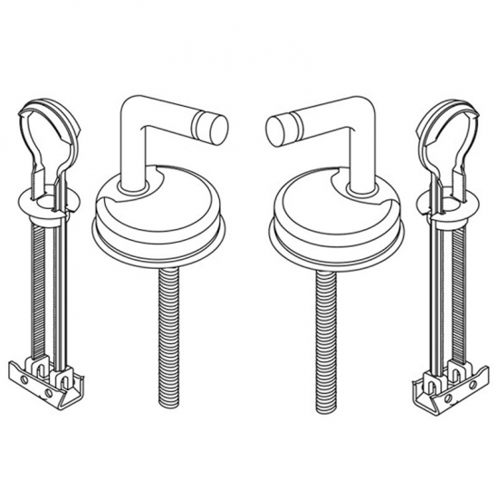 Pressalit Objecta D 172 Universal Top Fix Toilet Seat Toggle Hinge Set BQ6P999