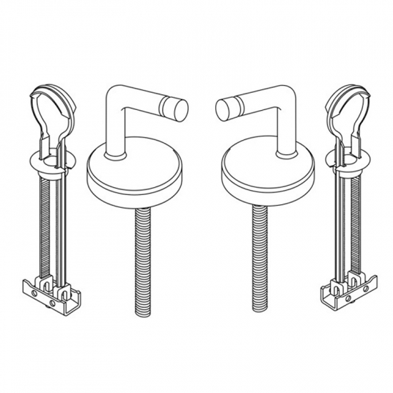 Pressalit T 2 316 Univertical Flex Top Fix Toilet Seat Toggle Hinge Set UN4P999