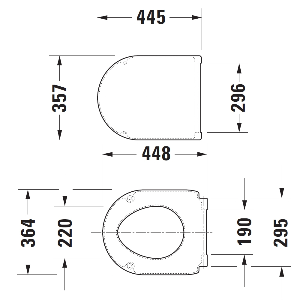 Duravit Starck 2 Toilet Seat & Cover With Soft Closure 0066990000