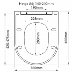 GSI Norm Soft Close Quick Release Toilet Seat & Cover White Gloss MS88C11