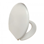 Heritage Bathrooms Soft Close Quick Release Toilet Seat & Cover White Gloss With Vintage Gold Hinges TSWGL100SC