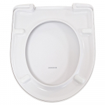 Twyford E100 Round Standard Close Toilet Seat & Cover With Metal Top Fix Hinge White E17861WH