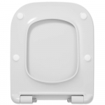 Lecico Zara Square Slim Soft Close Toilet Seat & Cover White STWHSCZA