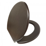 Heritage Bathrooms Soft Close Quick Release Toilet Seat & Cover Walnut With Brushed Nickel Hinges TSWAL103SSC