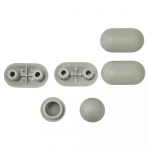 Villeroy & Boch Sunberry PurAir Toilet Seat & Cover Buffer Set Grey 92208400