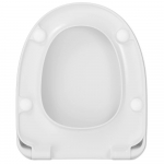 Lecico Cleo Soft Close Quick Release Toilet Seat & Cover (BTW Pan) White CLESTSCRDBTW