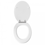 Celmac Cavalcade Standard Close Toilet Seat & Cover With Chrome Plated Brass Bar Hinge White SCL11WH