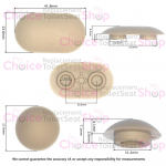 Geberit ONE Toilet Seat and Cover Buffer Set White 243.986.00.1