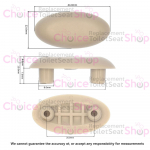Frontline Adella Toilet Seat Buffer Set Seat Only Grey SEATBUFFER868