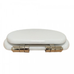 Heritage Bathrooms Soft Close Quick Release Toilet Seat & Cover White Gloss With Vintage Gold Hinges TSWGL100SC