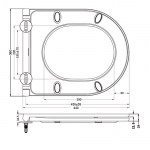 Pura Arco Soft Close Toilet Seat & Cover With Quick Release White S1088SCQRN