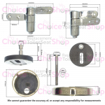 Choice Bespoke Soft Close Quick Release Toilet Seat & Cover Hinge Set Vintage Gold CHSCBESHINGE-G