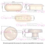 Porcelanosa Urban Toilet Seat & Cover Buffer Set White 100041269